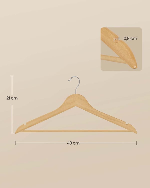 Vaatepuu, 43x21 cm, Luonnollinen