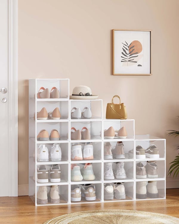 Skoboks, plastik, 33,2x23x14,5 cm, transparent