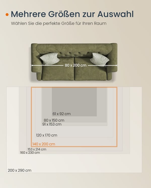 Matto, 120 x 170 cm, Beige