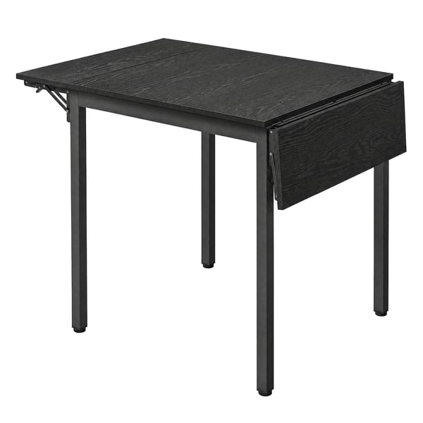 Spisebord, Foldbart Køkkenbord, 78x120x76,2 cm, Sort