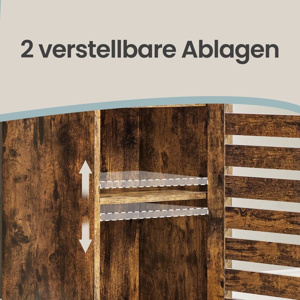 Baderomsskap, 40x30x167 cm, Brun