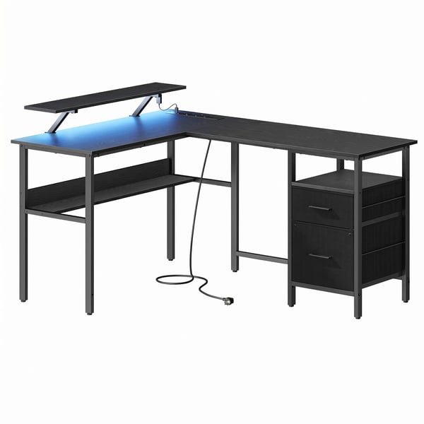 Hjørneskrivebord, 150x120x76 cm, Sort Hjørneskrivebord, 150x120x76 cm, Sort