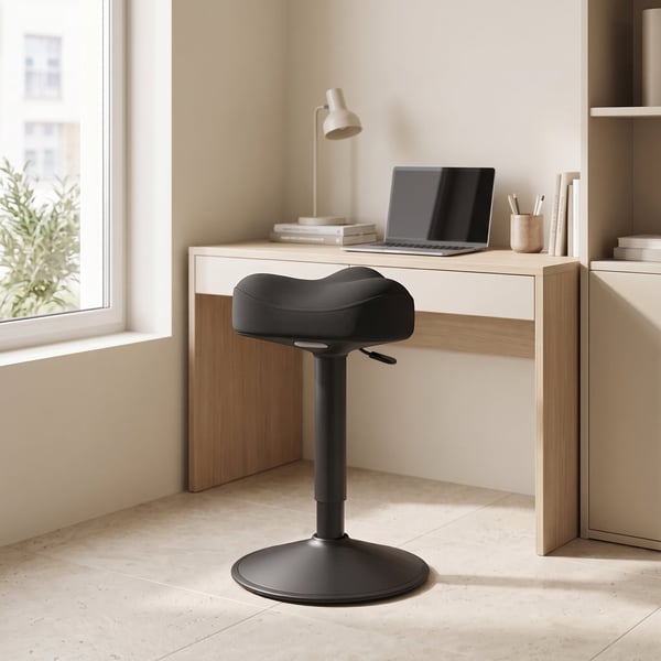Drejestol, højdejusterbar 58-83 cm, sort