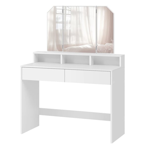 Sminkbord, 40x100x140 cm, Vit