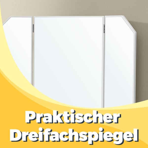 Sminkbord, 40x100x140 cm, Vit