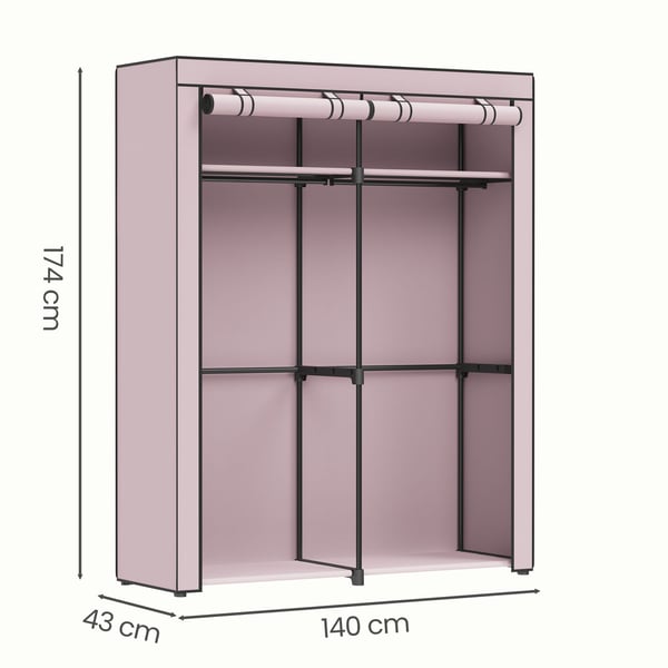 Garderobe, 140x43x174 cm, Lavendel