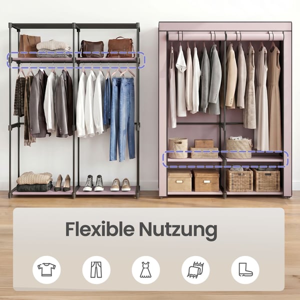 Garderobe, 140x43x174 cm, Lavendel