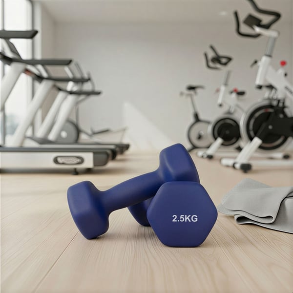 Håndvægte 2-sæt, 2,5 kg, sort