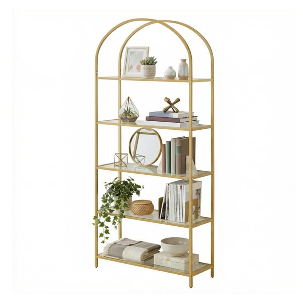 Hylla, 30,2x83x183,5 cm, Guld