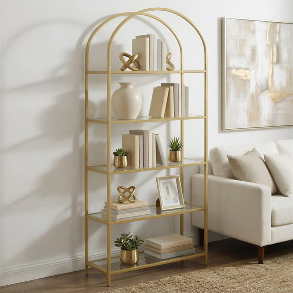 Hylla, 30,2x83x183,5 cm, Guld