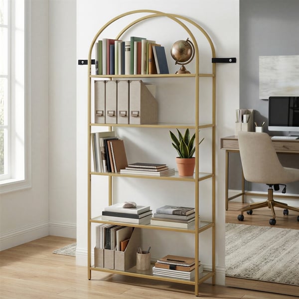 Hylla, 30,2x83x183,5 cm, Guld