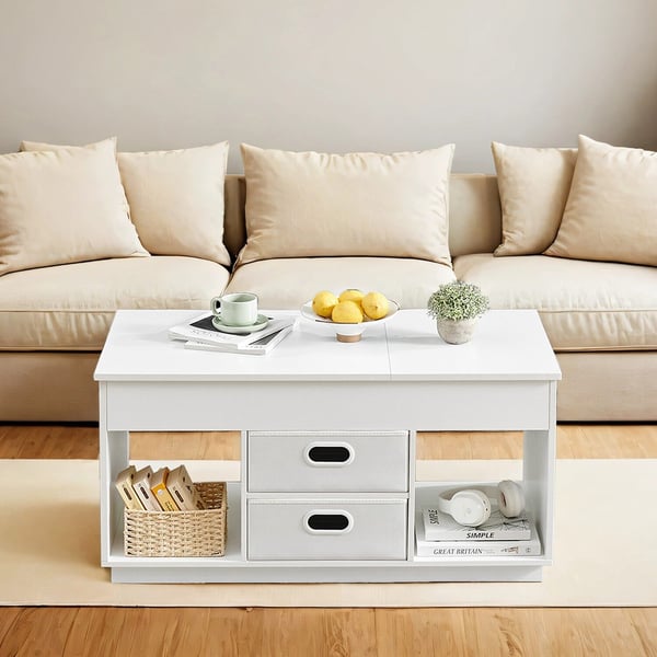 Sofabord, 50x100x48 cm, Hvid Sofabord, 50x100x48 cm, Hvid