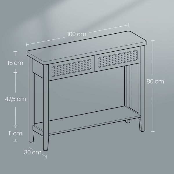 Konsolbord, 30x80x100 cm, Beige