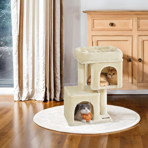 Kattetre, 40x30x67 cm, Beige