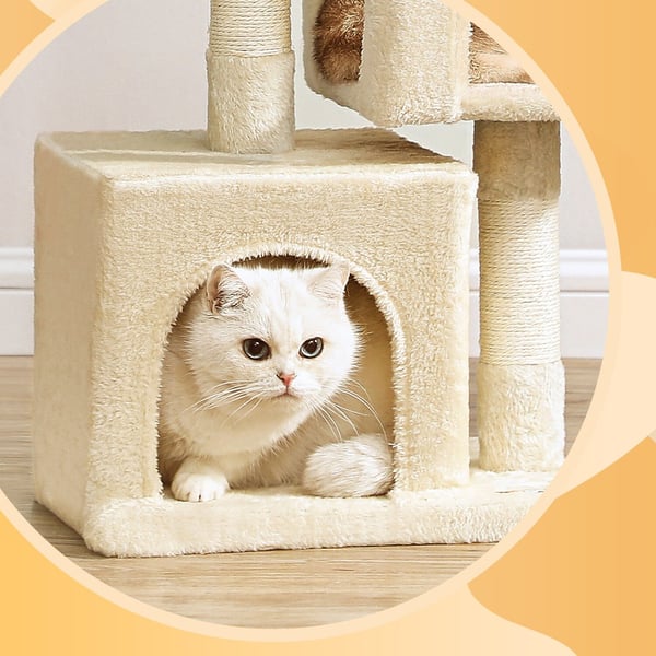 Kattetre, 40x30x67 cm, Beige