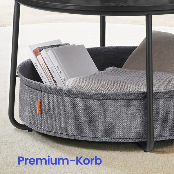 Rundt Sofabord, 75x75x45 cm, Sort