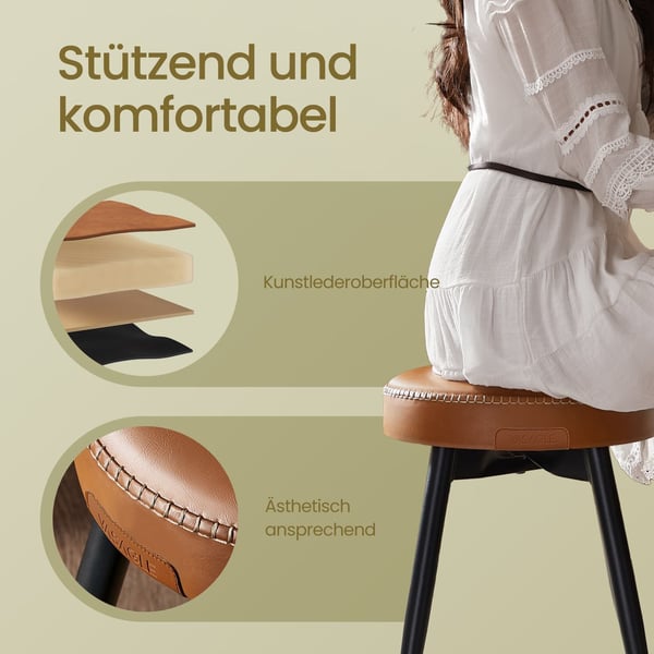 Matstol, 48x48x48.2 cm, Brun