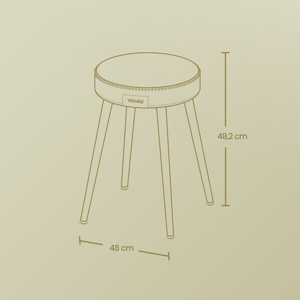 Matstol, 48x48x48.2 cm, Brun