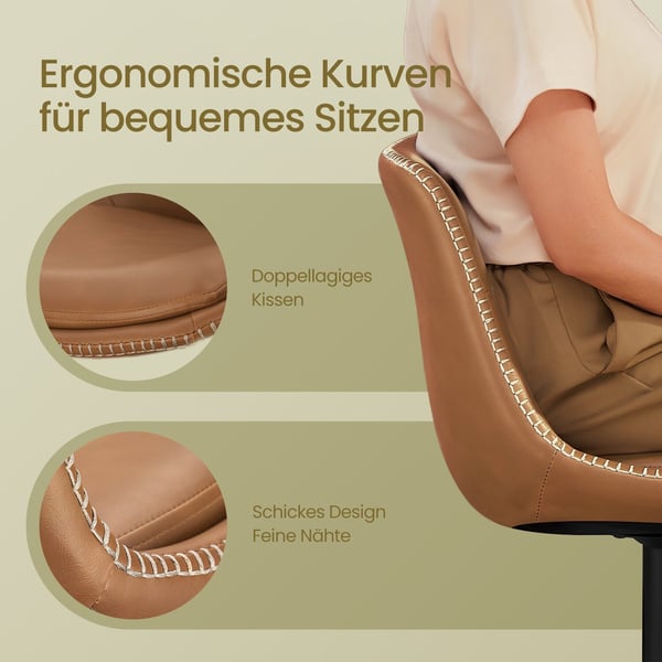 Barstolset, 44x48x90-112 cm, Brun