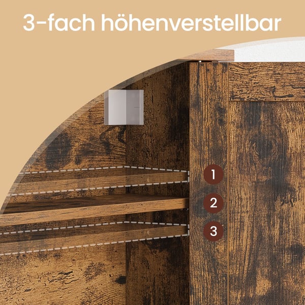 Badeværelsesskab, 60x16x60 cm, Brun
