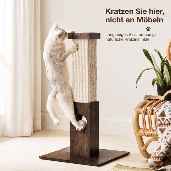 Kattklös, 38x38x73 cm, Brun