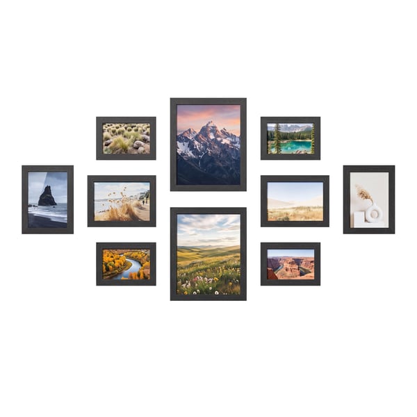 Bilderammer Sett, 20x25 cm, 13x18 cm, 10x15 cm, Svart