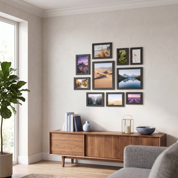 Bilderammer Sett, 20x25 cm, 13x18 cm, 10x15 cm, Svart