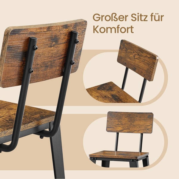 Barstol, 45,4x45,4x102,2 cm, Brun Svart