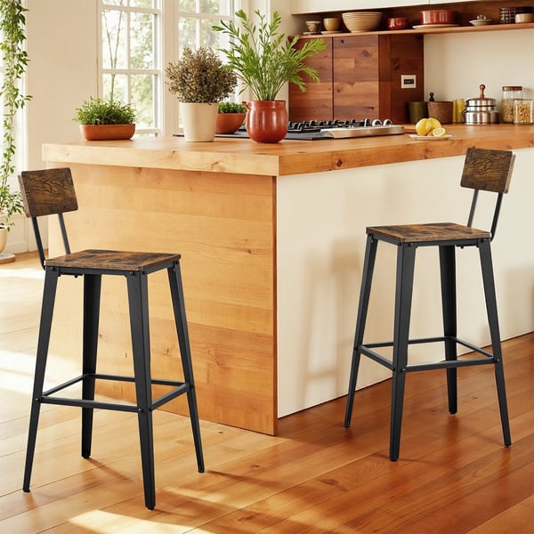 Barstol, 45,4x45,4x102,2 cm, Brun Svart