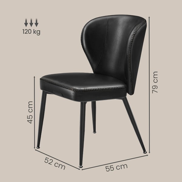 Spisestuestole, Kunstlæder, Mid-Century Modern Stil