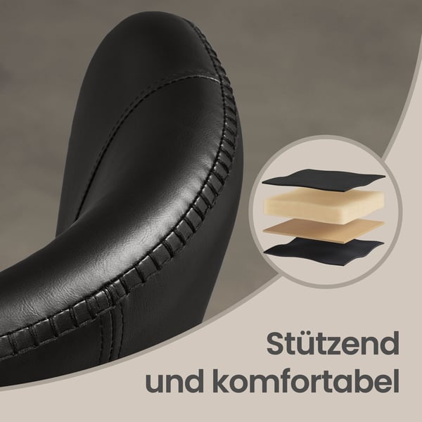 Spisestuestole, Kunstlæder, Mid-Century Modern Stil