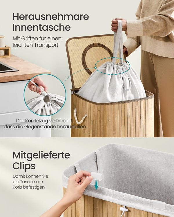 Återvinningsbehållare för flaskor, 40,5x40,5x61 cm, beige