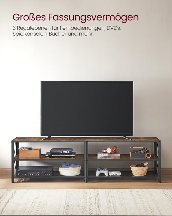TV-skab, 178x39x52 cm, brun sort
