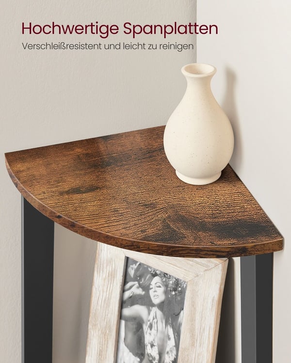 Hjørnehylle, 32,5x159x34 cm, Brun