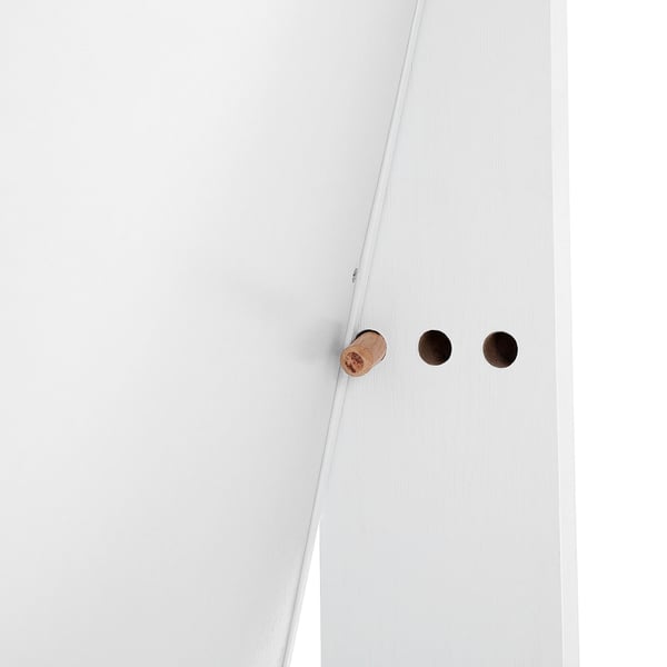 Smykkeskab, fritstående spejlskab med 2 separate makeup-organisatorer, 41,2x36,5x152 cm, hvid