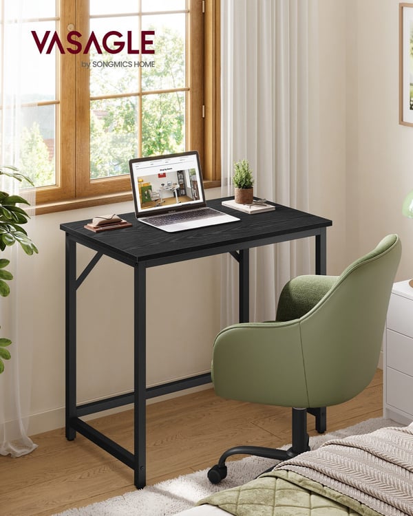 Skrivebord, 120x60x75 cm, Sort