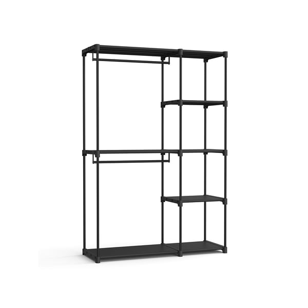 Garderob, 112x43x165 cm, Svart