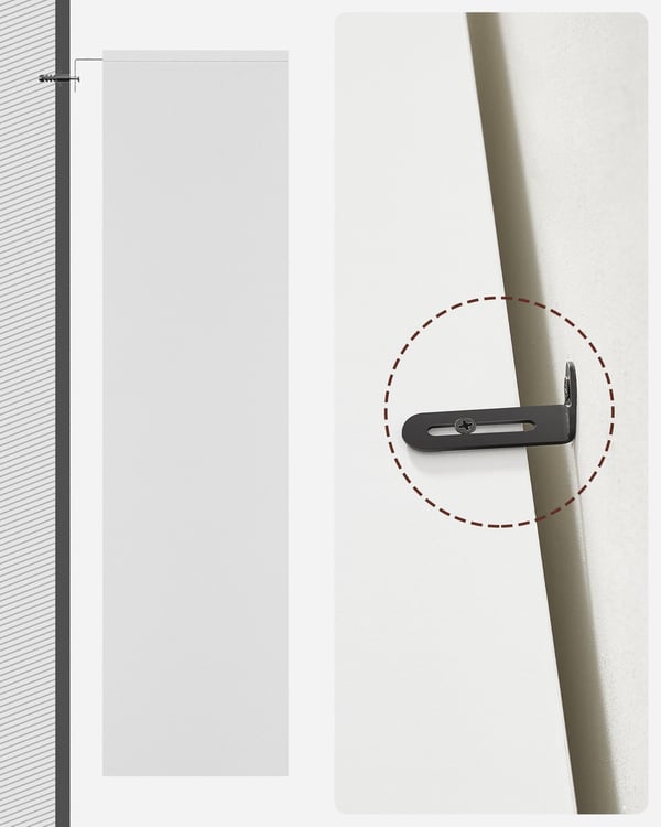 Bokhylla, 24x60x93 cm, Vit