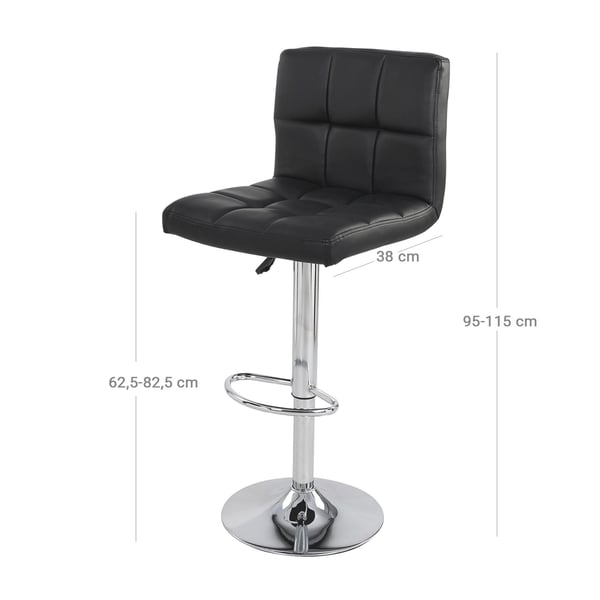 Barstol, 38x44,5x115 cm, Svart