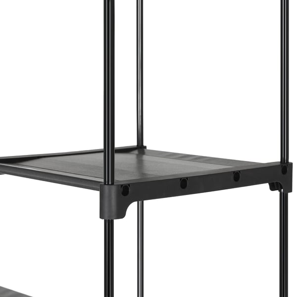 Klädställ, Tyggarderob, 140x43x174 cm, Svart