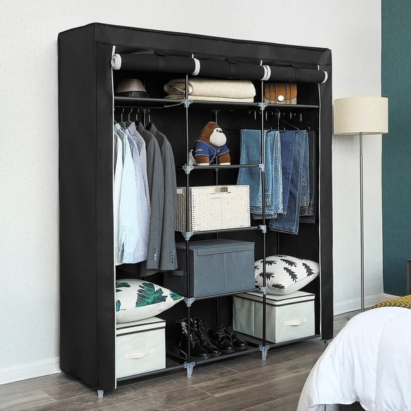Garderobe, 150x175x45 cm, Sort