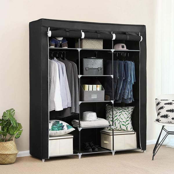 Garderobe, 150x175x45 cm, Sort