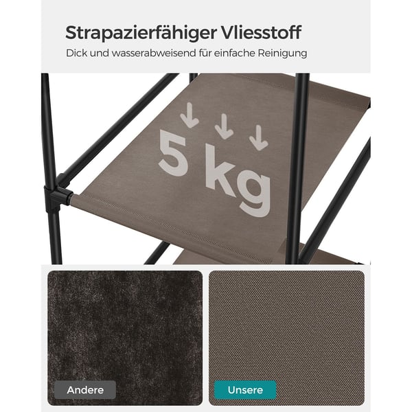 Klesskap, 175x150x45 cm, Taupe
