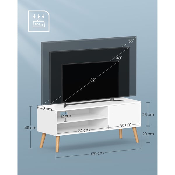 TV-skab, 40x120x49 cm, hvid