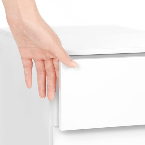 Stål rullegarderobe, 39x60x52 cm, hvid