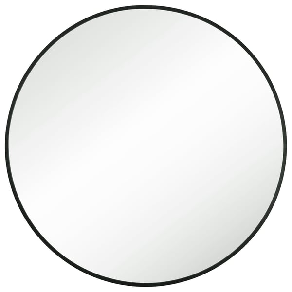 Veggspeil, 61 cm diameter, svart