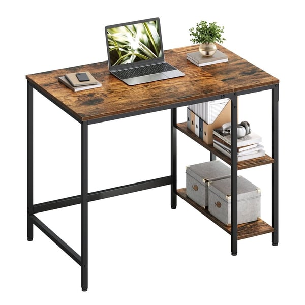 Skrivebord, 50x100x76 cm, Brun Sort Skrivebord, 50x100x76 cm, Brun Sort