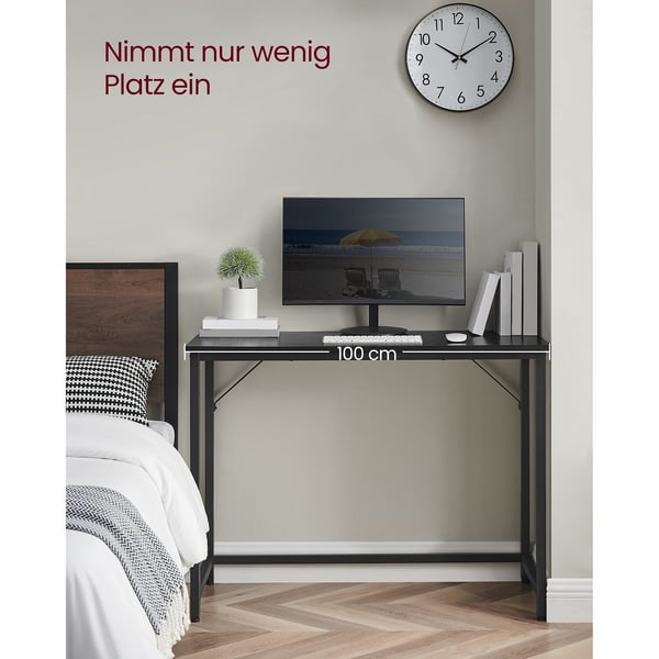 Skrivebord, 120x60x75 cm, Sort