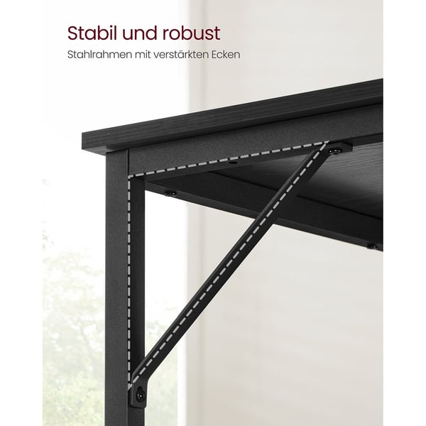Skrivebord, 120x60x75 cm, Sort