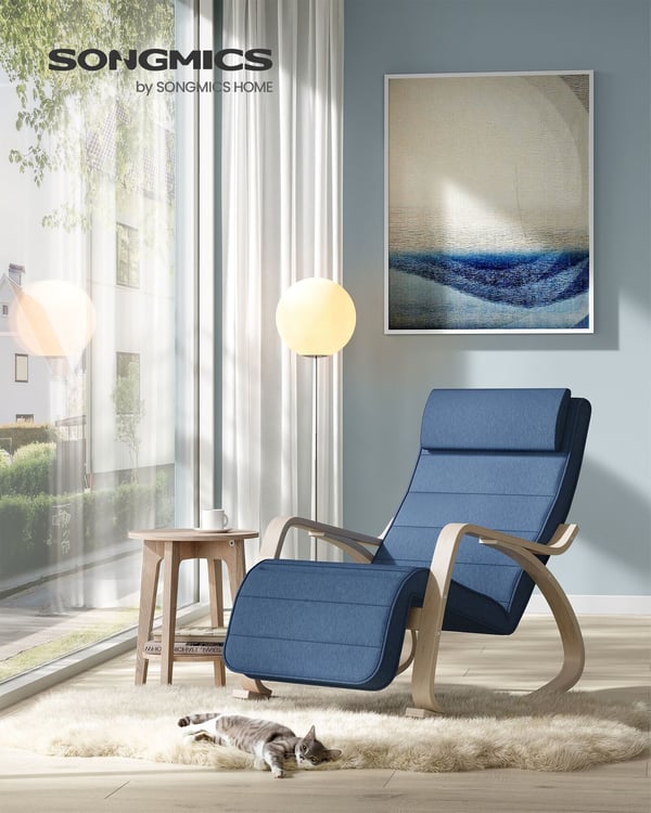 Gyngestol, 121.5x67x84 cm, Blå
